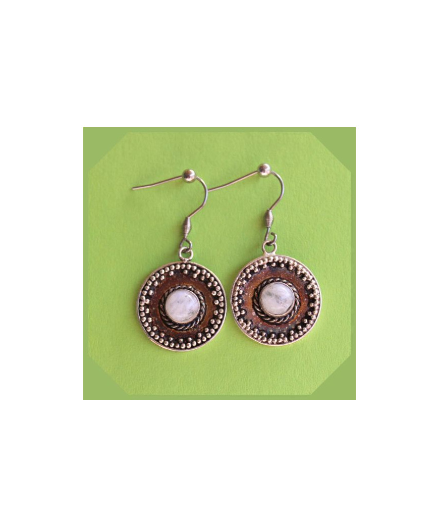 Boucles d'oreilles en Pierre de Lune