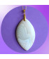 Pendentif en Agate blanche mate