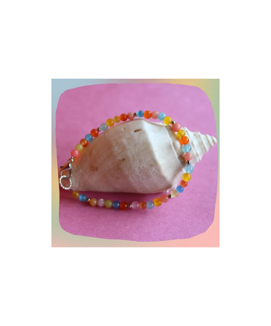 Bracelet multicolore en petites perles