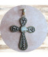Pendentif Croix en Pierre de Lune