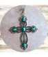 Pendentif Croix en Turquoise