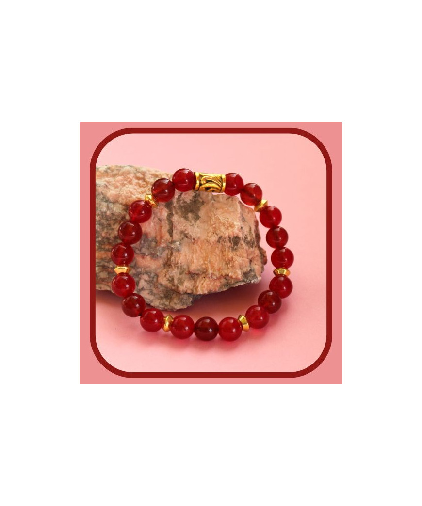 Bracelet en Agate rouge