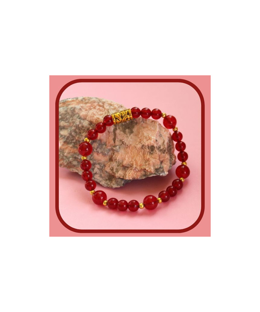 Bracelet en Agate rouge