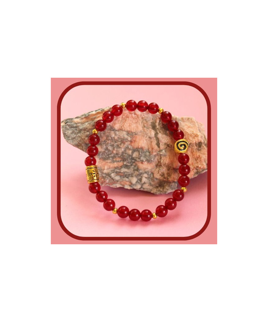 Bracelet en Agate rouge