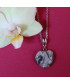 Pendentif Cœur en Agate crazy grise