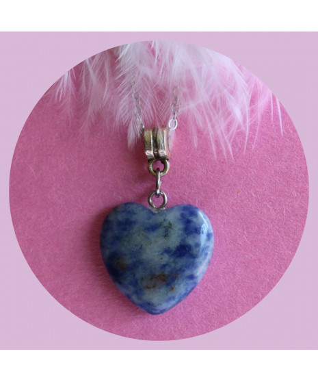 Pendentif Cœur en Sodalite