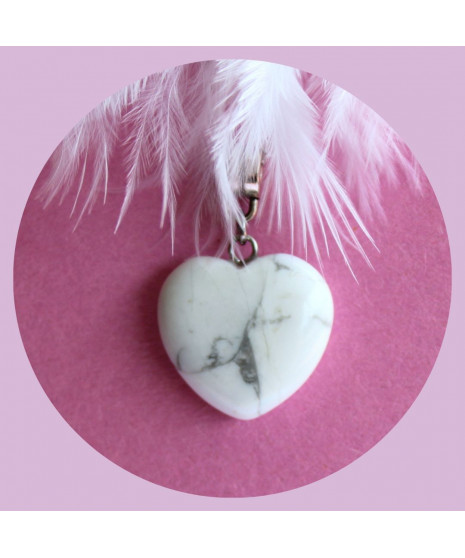 Pendentif Cœur en Howlite