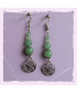 Boucles d'oreilles Fleur de Vie en Aventurine