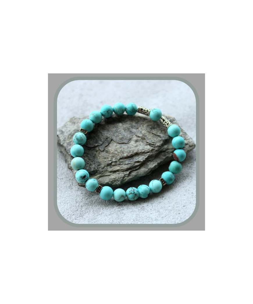 Bracelet en Turquoise mate