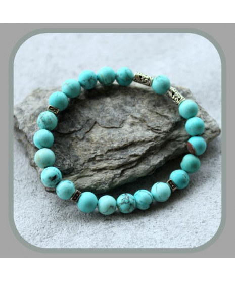 Bracelet en Turquoise mate