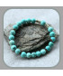 Bracelet en Turquoise mate