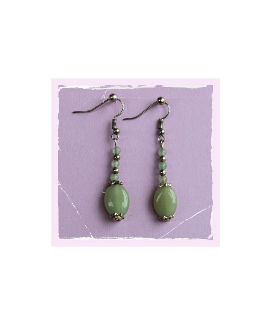 Boucles d'oreilles en Aventurine