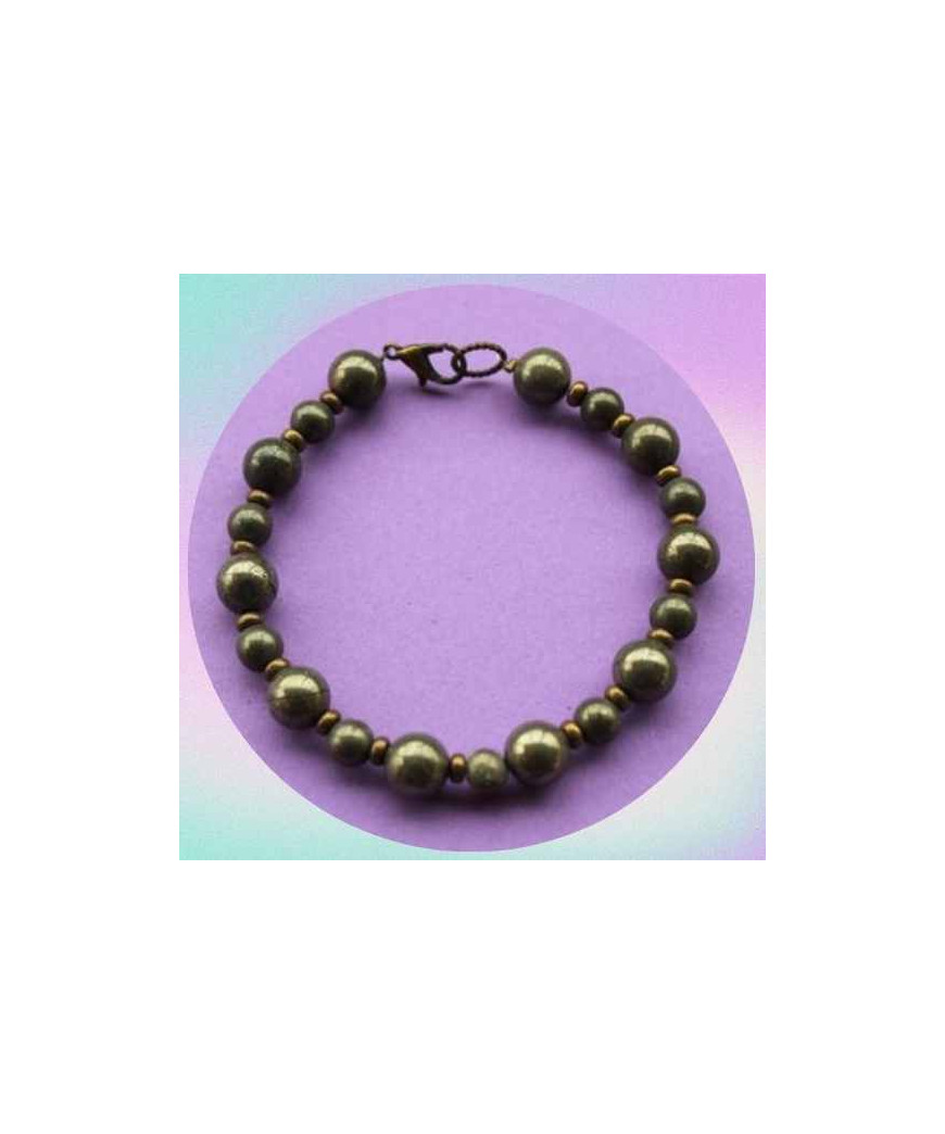Bracelet en Pyrite