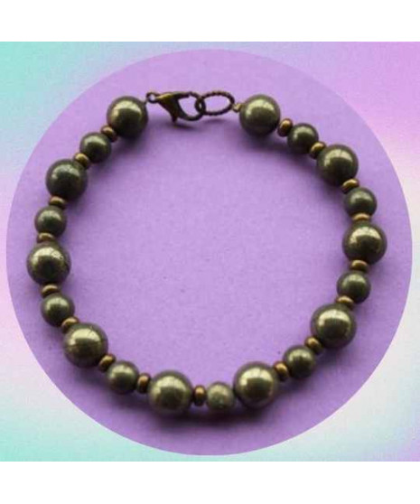 Bracelet en Pyrite