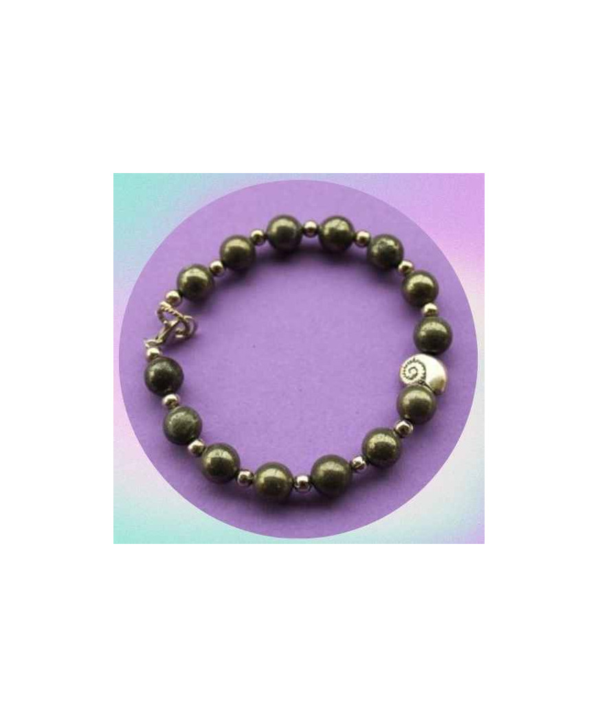 Bracelet Ammonite en Pyrite