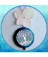 Pendentif Arbre de vie en  Agate bleue