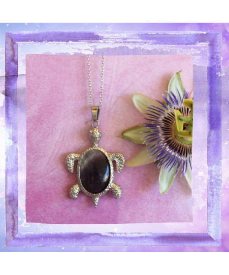 Pendentif Tortue en Améthyste