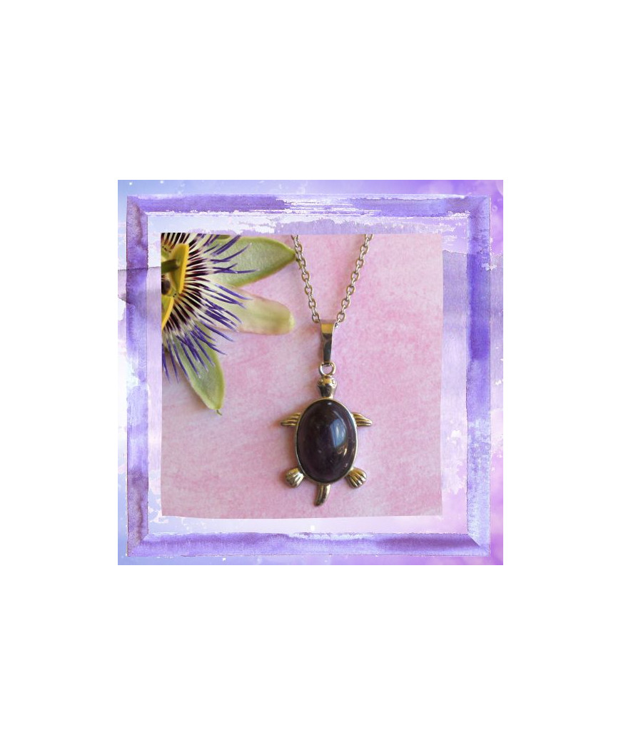 Pendentif Tortue en Améthyste