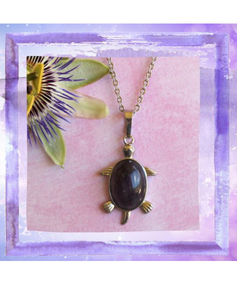 Pendentif Tortue en Améthyste