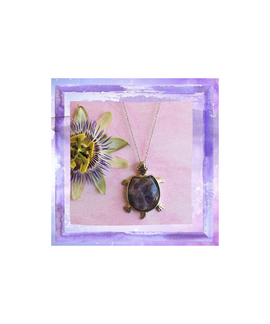 Pendentif Tortue en Améthyste
