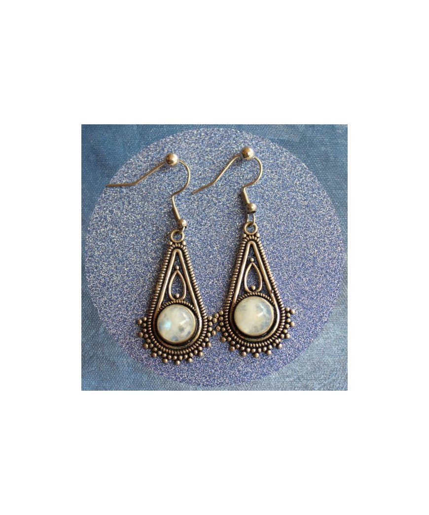 Boucles d'oreilles en Pierre de Lune