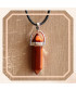 Pendentif hexagonal en Jaspe rouge
