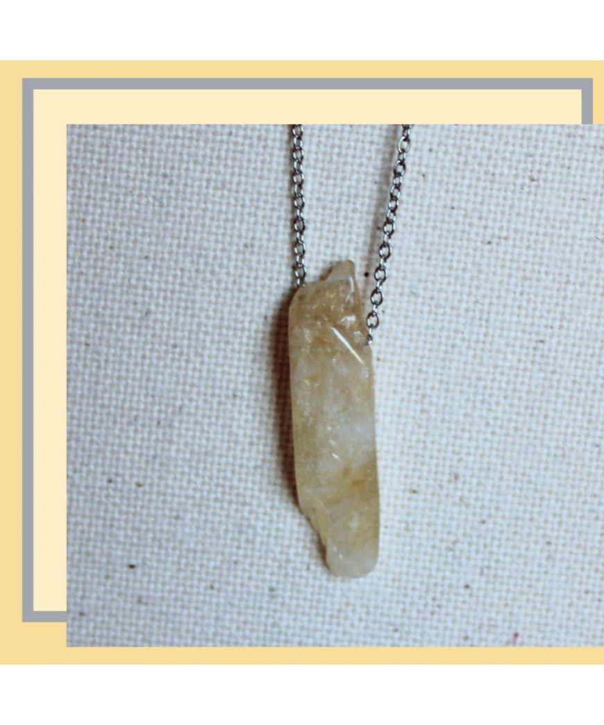 Pendentif semi-brut en Citrine