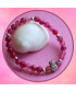 Bracelet Ananas en Agate rose