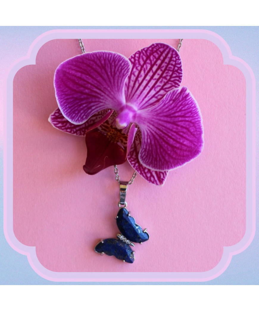 Pendentif Papillon en Lapis Lazuli