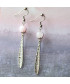 Boucles d'Oreilles en Quartz rose