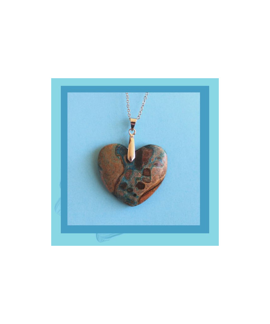 Pendentif Coeur en Jaspe