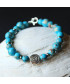 Bracelet en Jaspe Sédiments d'Océan bleu