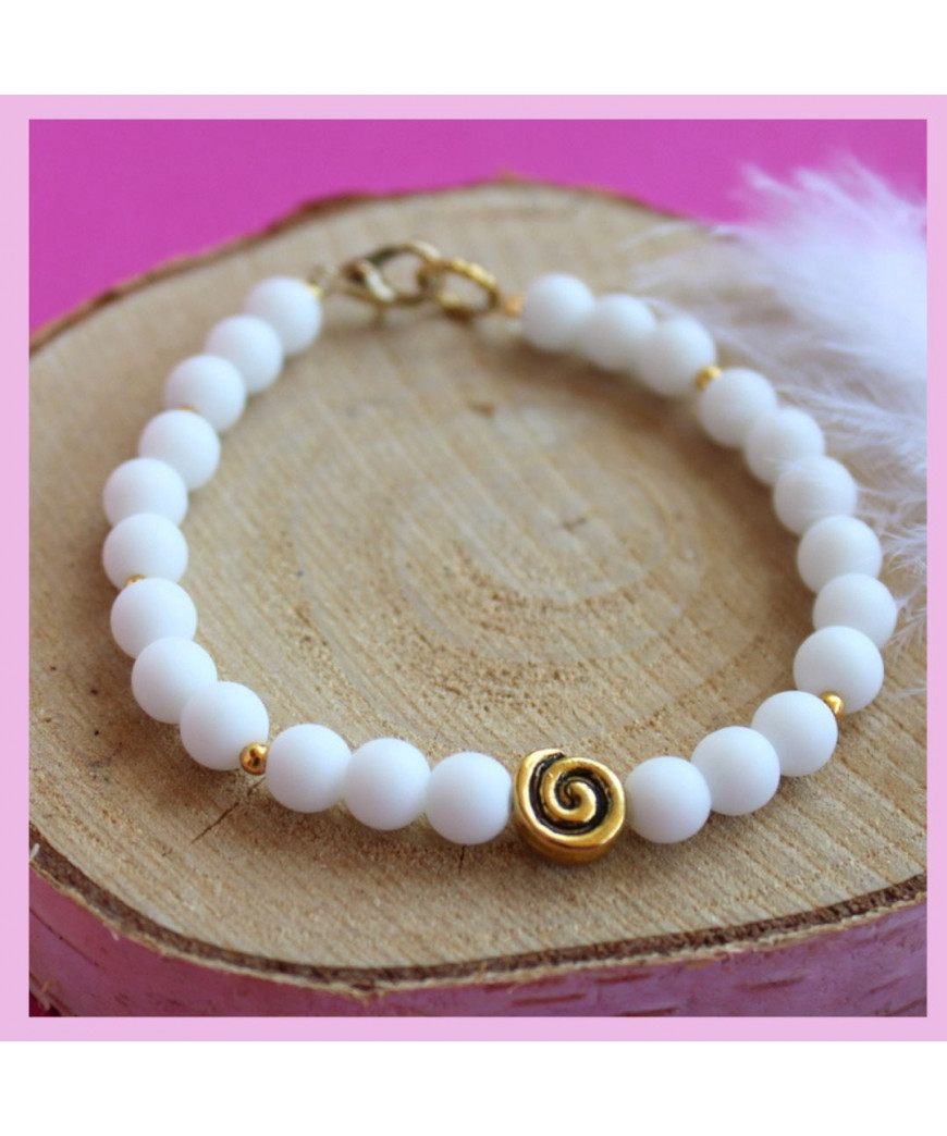 Bracelet en Jade blanc