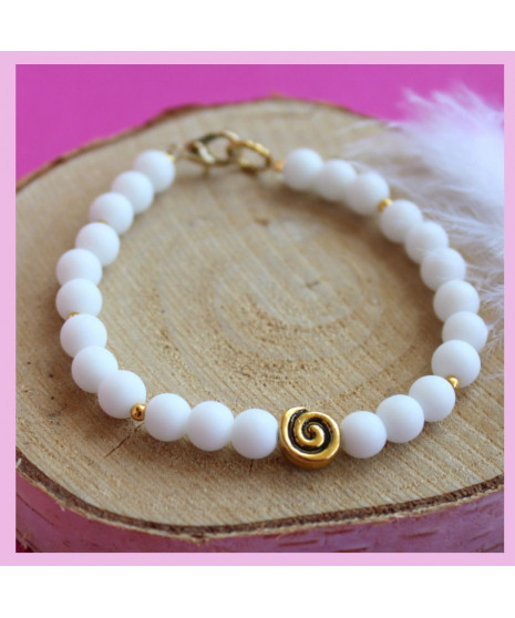 Bracelet en Jade blanc