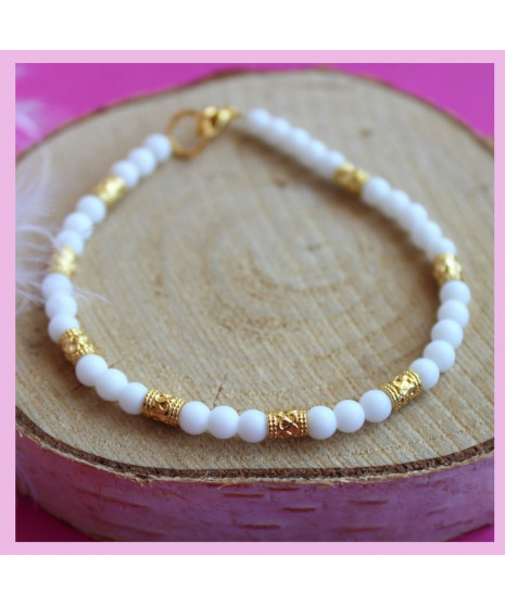 Bracelet en Jade blanc
