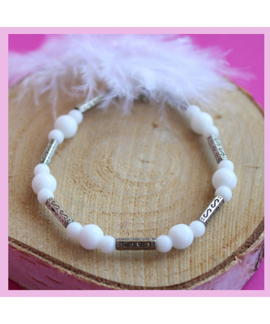Bracelet en Jade blanc