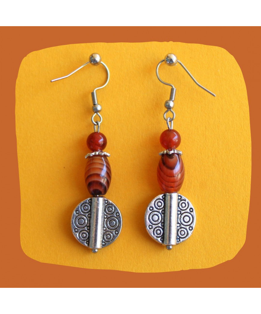 Boucles d'oreilles en Agate