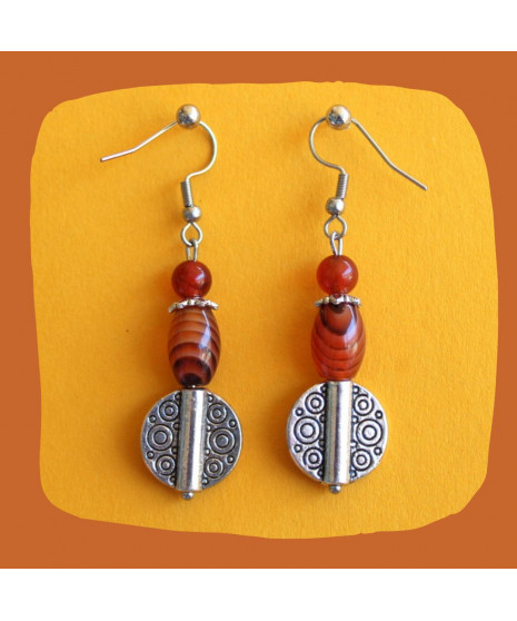 Boucles d'oreilles en Agate