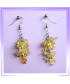 Boucles d'oreilles  Grappes en Citrine