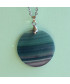 Pendentif rond en Fluorite