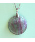 Pendentif rond en Fluorite