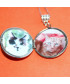 Pendentif-Médaillon en Agate Oeil de chat blanc