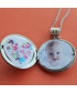 Pendentif-Médaillon en Agate Oeil de chat blanc