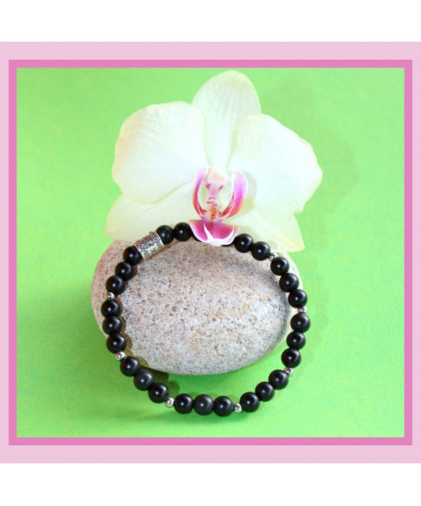 Bracelet en Obsidienne noire