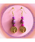 Boucles d'Oreilles Arbres de vie en Sugilite