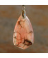 Pendentif en Agate orange veines de dragon