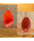Pendentif en Agate orange veines de dragon