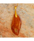 Pendentif en Agate orange veines de dragon