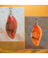 Pendentif en Agate orange veines de dragon