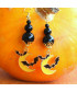 *Boucles d'oreilles Halloween en Agate noire